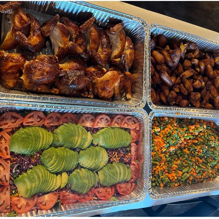 1/4 Chicken with 2 sides.