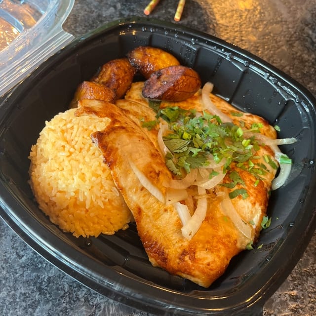 Grilled Chicken with 2 Sides.