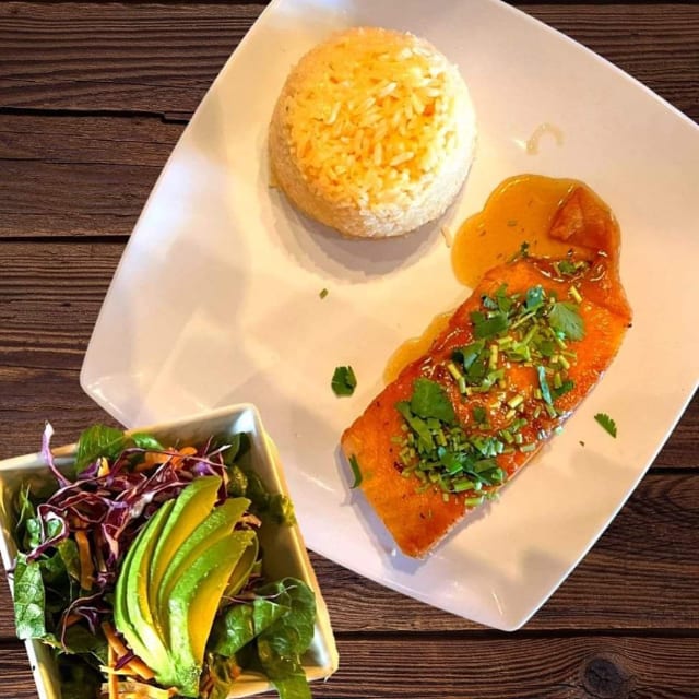 Salmon plate.